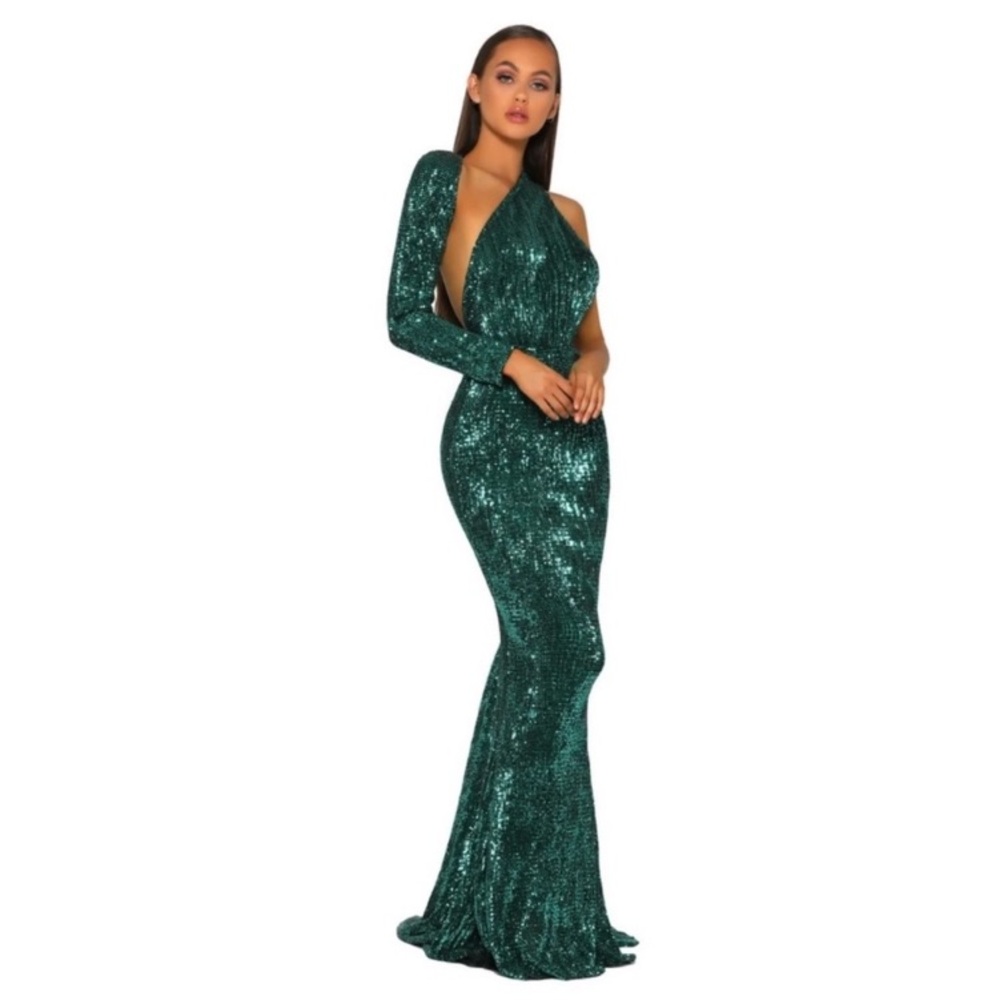 Portia & Scarlett EMERALD SEQUIN GOWN